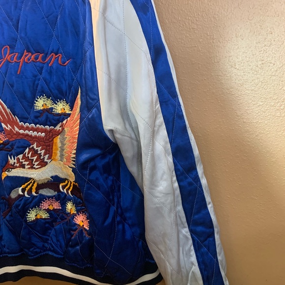 TopShop Reversible Quilted Japan Tiger Eagle Bomber Jacket 12 - Picture 6 of 11